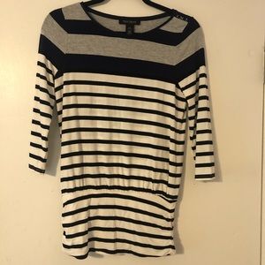 Sz XXS striped ruched top